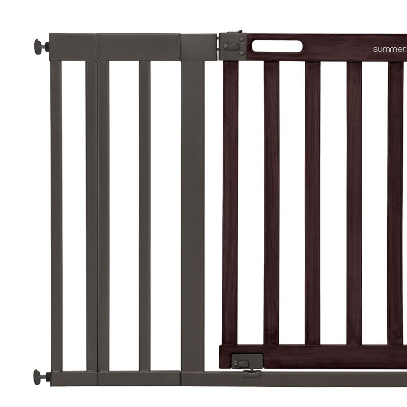 Ingenuity 30 Inch Summer Infant West End Wall or Doorway Installed Safety Pet and Baby Gate with Auto Close Feature, Dark Walnut, 5 of 7