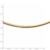 Black Bow Jewelry 3mm Sterling Silver & 14k Gold Plated Omega Chain Necklace, Adjustable - 2 of 4