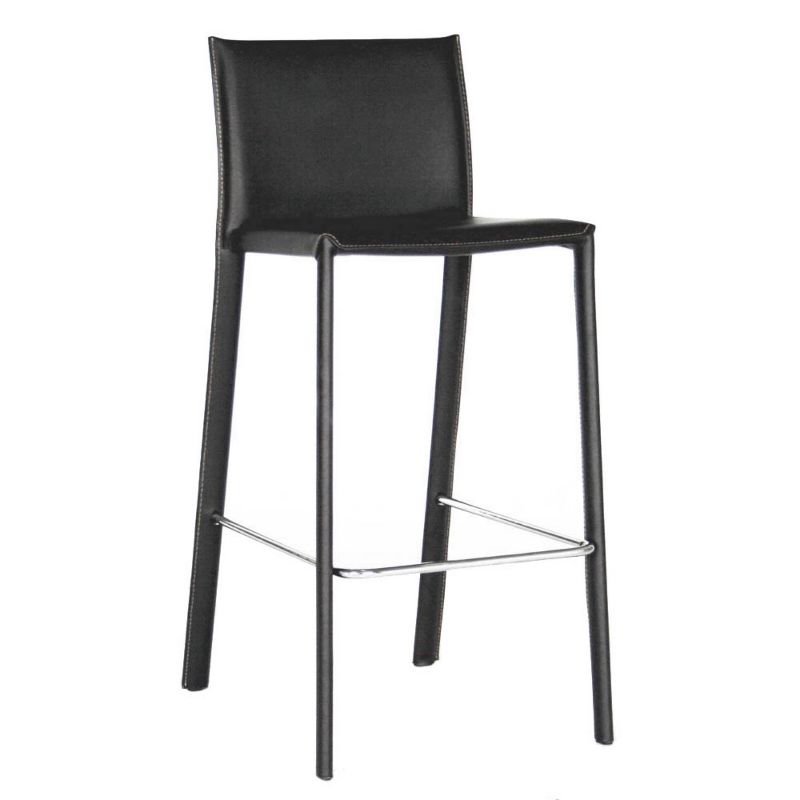 Set of 2 Crawford Leather Counter Height Stools - Baxton Studio, 1 of 5