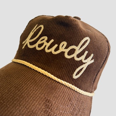 Mighty Fine Brown Cord Baseball Hat -Brown - image 4
