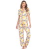 Women's Tropical Print Pajama Set - White Mark - 2 of 4