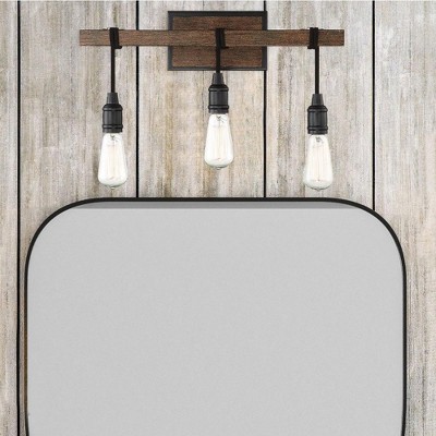 Durango Nickel 3-Light Rustic Industrial Vanity Fixture
