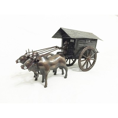 D-Art Collection Metal Cows with Cart