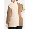 ELOQUII Women's Plus Size Mock Neck Colorblock Sweater - 3 of 4