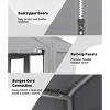 10'x20' & 13'x20' Heavy Duty Carport Sidewalls - 180G PE Waterproof Fabric with Zipper Doors & Mesh Windows, Gray (Cover Only) - 2 of 4