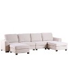 6-Piece U-shape Large Sectional Sofa with Removable Ottomans for Living Room, Indoor Furniture - Maison Boucle - 3 of 4