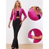 INSPIRE CHIC Women's Velvet Lapel Collar Open Front Blazers - 2 of 4