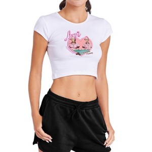 Women's I Love Lucy Chocolate Factory Cap Sleeve Baby Rib Crop Top - 1 of 4