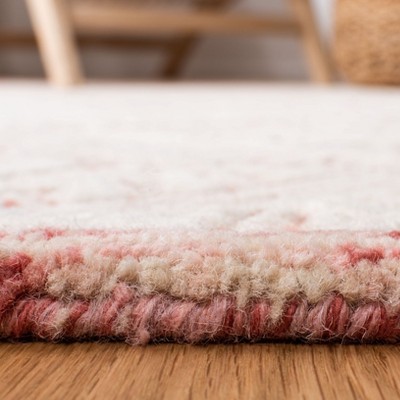 Ivory Hand-Tufted Wool and Viscose Area Rug, 5' x 8'