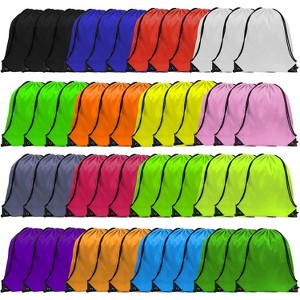 Waterproof Drawstring Backpack Bulk, Nylon Cinch Bags in 10 Colors for School, Gym, Sports - 1 of 4