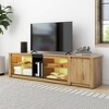 Modern TV Stand for TVs up to 80'', Media Console with Multi-Functional Storage, Entertainment Center with LED Light - ModernLuxe - image 2 of 4