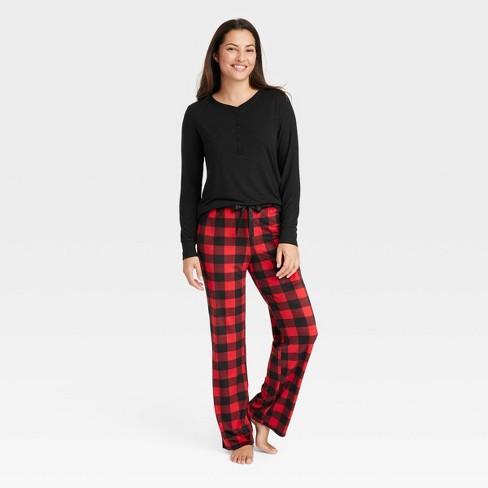 Women's Henley Top and Pants Pajama Set - Stars Above™ - image 1 of 3