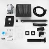PAGED Ceiling Mounted Shower Head Modern Rain Shower Head with Tub Spout, Shower Bracket and Water Control Valve for Restroom - 2 of 4