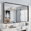Apmir 28 in. W x 48 in. H Rectangular Aluminum Alloy Framed and Tempered Glass Wall Mirror in Matte Black - 4 of 4