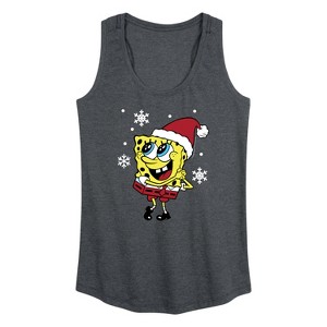 Women's - SpongeBob SquarePants - Dear Santa Graphic Racerback Tank - 1 of 4