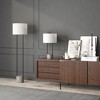 Hudson and Canal 27.75" Tall Table Lamp: Industrial Design, Polyester Drum Shade, E26 Socket - 4 of 4