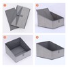Unique Bargains Collapsible Fabric Trapezoidal Storage Basket - 3 of 4