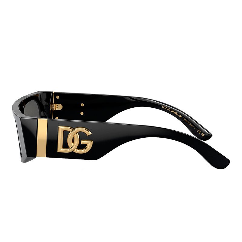 Dolce & Gabbana DG 4411 501/87 Womens Rectangle Sunglasses Black/Gold 54mm, 3 of 4