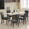 COZONY Set of 2 Upholstered Dining Chairs with Nailhead Trim, Parsons Dining Room Chairs with  Wood Legs, Fabric Side Chairs for Kitchen - 3 of 4
