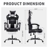 Kumasinova Swivel Gaming Chair Office Chairs with Wheel,Reclining Back,Adjustable Seat Height&Footrest,Ergonomics Video Game Chairs, 300lbs Max - 3 of 4