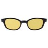 The Original KD's Biker Shades Sunglasses By PCSUN. Black Frame w/ Yellow Lenses - 2 of 4