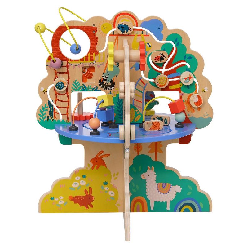 Manhattan Toy Playground Adventure Wooden Toddler Activity Center with Gliders, Abacus Track, Spinners, Spring Toys and Bead Runs, 4 of 13