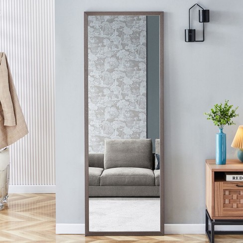 65 x23 dressing Mirror solid Wood Thickened Frame Full length Mirror bedroom Entrance Decorative Mirror floor Standing Mirror the Pop Home Target