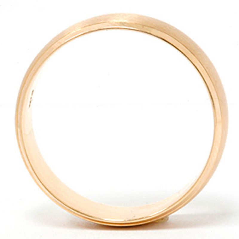 Pompeii3 Mens 14k Gold 8mm Beveled Brushed Wedding Ring Band New, 3 of 5