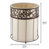 iDesign Metal Vine Trash Can with Insert - Set of 2 - Vanilla/Bronze - 4 of 4