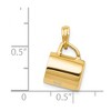 Black Bow Jewelry 14k Yellow Gold and Enamel 3D Coffee Mug Pendant - 4 of 4