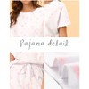cheibear Women's Tie Dye Short Sleeves Sleepshirt with Shorts Lounge Sleepwear Pajama Set - 4 of 4