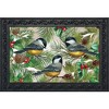 Briarwood Lane Winter Doormat 30x18 Indoor Outdoor Winter Chickadees For Winter Doormat - 2 of 4