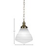 Toltec Lighting Juno 1 - Light Pendant in  New Aged Brass with 10" White Marble Shade - 2 of 2