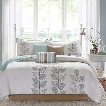 6pc Marissa Reversible Quilted Coverlet Set - Madison Park