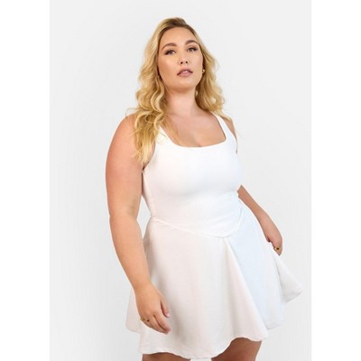 Rebdolls Women's Morgan Triangle Hem Skater Mini Dress - White - 5x : Target