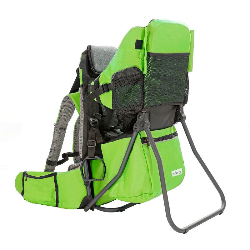 ClevrPlus CC Hiking Child Carrier Baby Backpack Camping for Toddler Kid, Green, 1 of 7