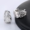 Filigree Wide Hoop Earrings for Women White Gold Plated Ginger Lyne Collection - 2 of 4