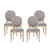 GDFStudio Newman Traditional Upholstered Rubberwood Dining Chairs (Set of 4) - 2 of 4