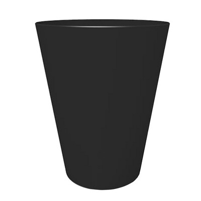 Bloem 14" Tall Finley Tapered Round Planter, Black