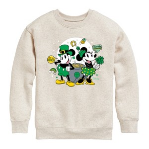 Boys' - Disney - Mickey And Minnie Pot Of Gold Graphic Long Sleeve Fleece Sweatshirt - 1 of 4