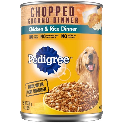 Pedigree Chopped Ground Dinner Wet Dog Food Chicken Rice Dinner