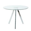 NicBex Round Dining Table Modern Kitchen Table with Tempered Glass Tabletop and Metal Legs - 2 of 4