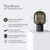 Brightech Bruce Modern Dimmable (Includes LED Light Bulb) Round Table Lamp Matte Black Cement - 3 of 4