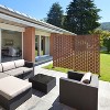 47-inches W x 72-inches H Brown Galvanized Sheet Screen Outdoor and lndoor Divider for Balcony Patio Garden Room Divider ( Square 01) - 3 of 4