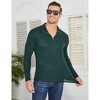Mens Quarter Zip Up Sweaters Slim Fit Lightweight Mock Neck Pullover Casual Muscle Stretch Polo Sweaters - 3 of 4