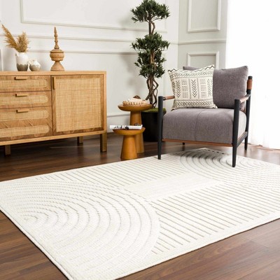 Hauteloom Deron White Washable Area Rug