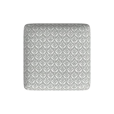 24-Inch Backless Light Gray Print Metal Counter Stool