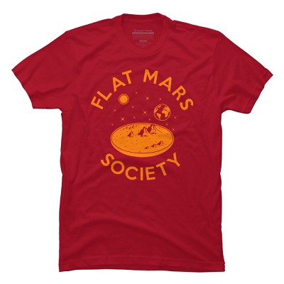 Men's Design By Humans Flat mars society By Bomdesignz T-Shirt