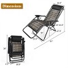 Tangkula Grey Folding Recliner Patio Rattan Zero Gravity Lounge Chair With Headrest - 3 of 4