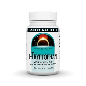 L-Tryptophan with Vitamin B-6 1000 mg by Source Naturals, Inc.  -  30 Tablet - 1 of 3